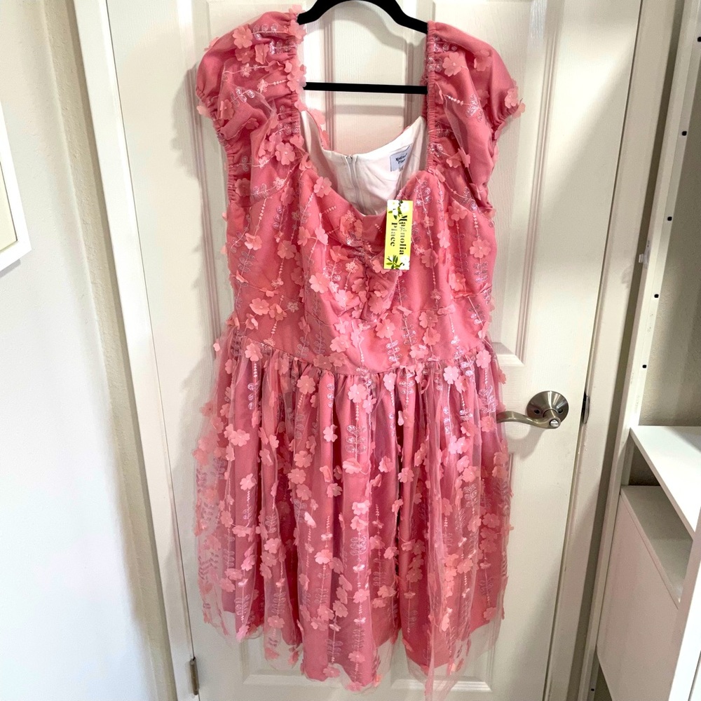 Fairytale Princess Dress 👑🥀 NWT - Unique Vintage - Pink Floral Dress - Size 4X